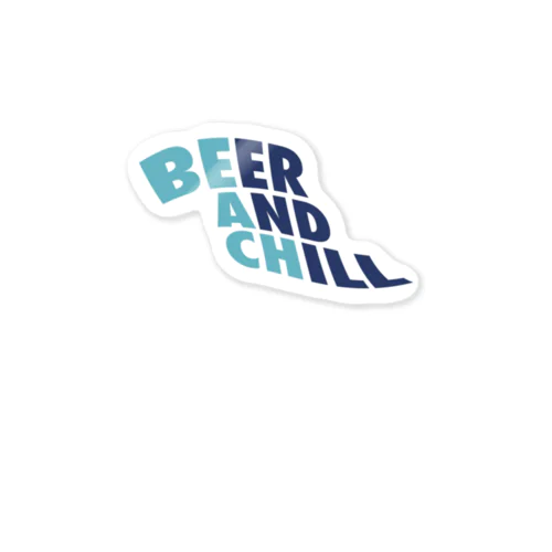 BEER AND CHILL ステッカー