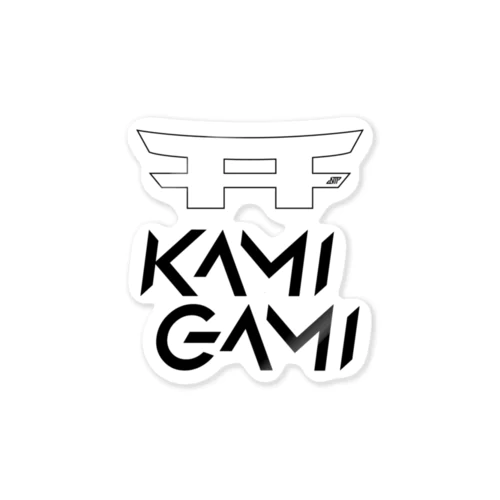 『KAMI-GAMI』logo ブラック ステッカー