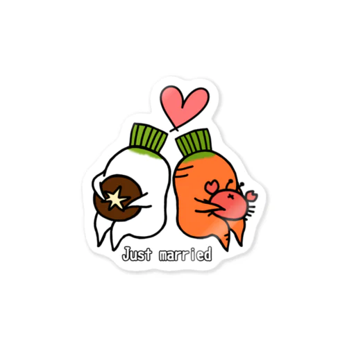 Just married Sticker