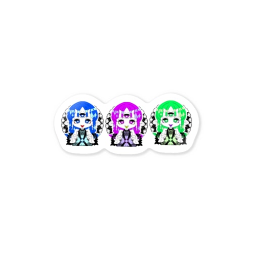 三つ目オニ子ちゃん。 Sticker