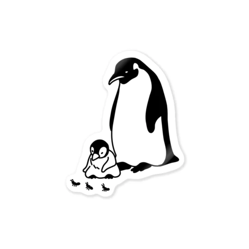 アリを見つけたペンギン Sticker