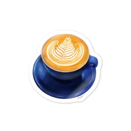 Latte art 스티커