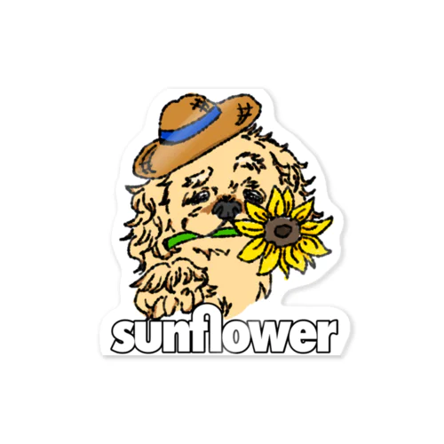 sunflower Borusitiくん Sticker