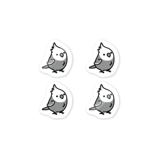 Chubby Bird オカメインコ　ホワイトフェイス　 Sticker