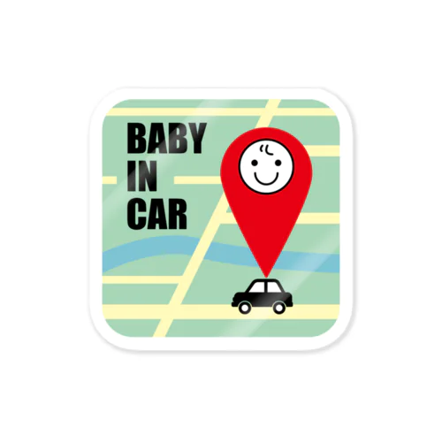 BABY　IN　CAR Sticker