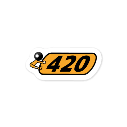 Bicライター風 420 ステッカー
