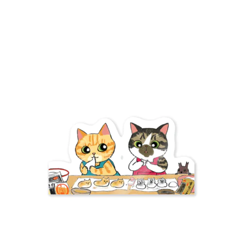 ネコとリスともち Sticker