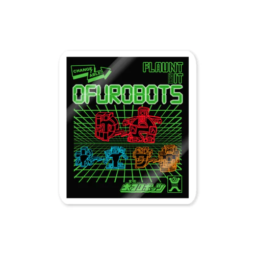 SAUNA ZOMBIES - 変形 オフロボッツ！海外版 - Sticker