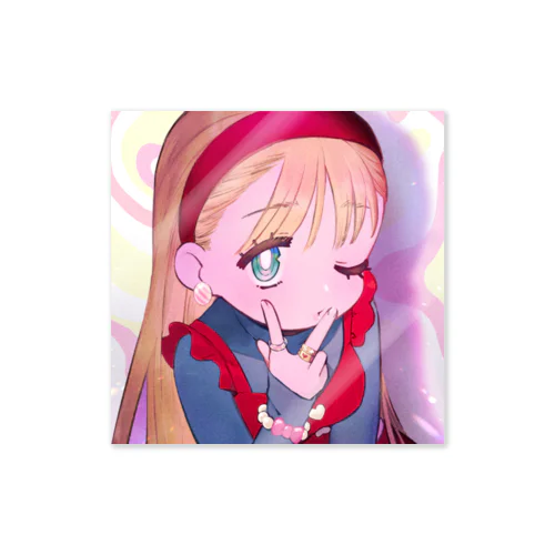 ピース女の子 Sticker