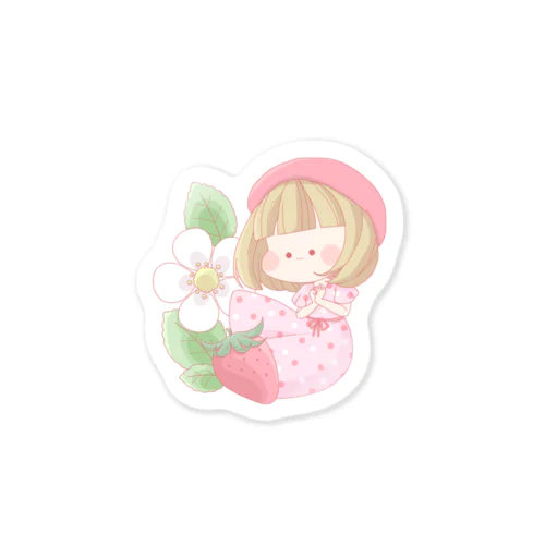 いちごとおんなのこ Sticker