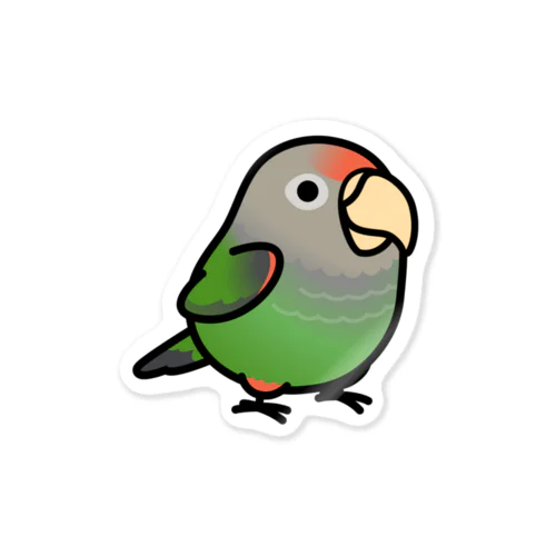 Chubby Bird ハネナガインコ ステッカー