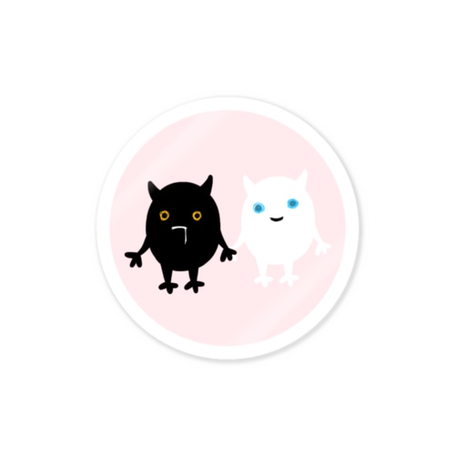 しろくろモンスターちゃん Sticker