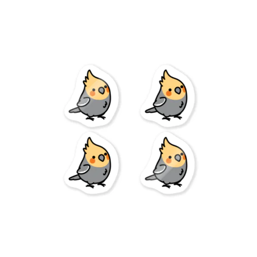 Chubby Bird オカメインコ　男の子　 Sticker