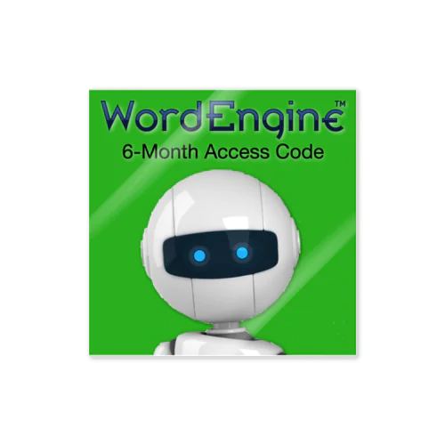 WordEngine 6-Month Access Code Sticker