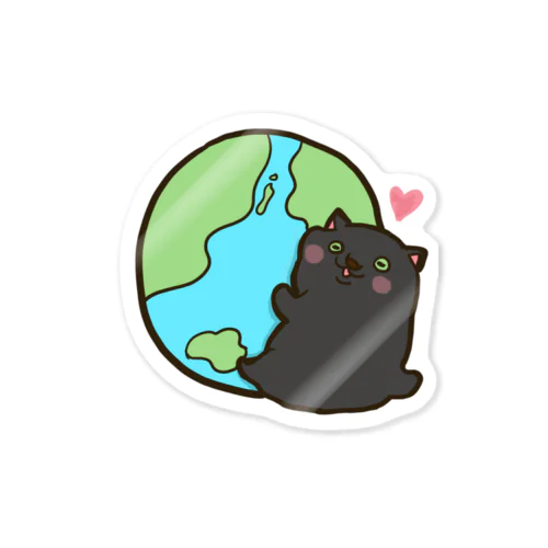 エコな黒猫くろやん Sticker