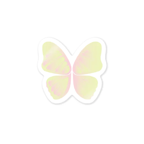 BUTTERFLY(LIGHT YELLOW) ステッカー