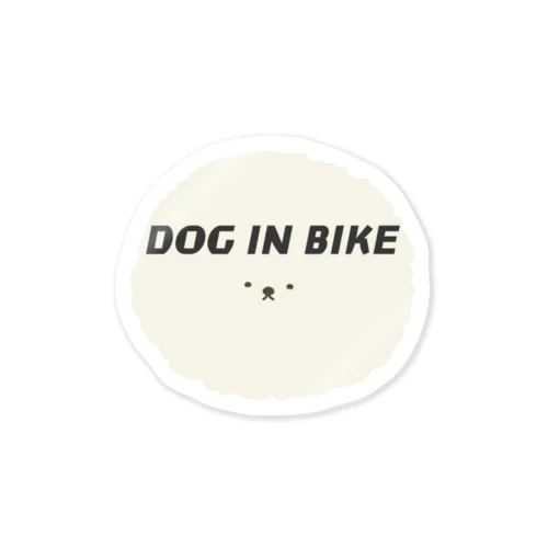 (⚠️バイク用)DOG IN BIKE 3本しっぽのビションフリーゼ Sticker
