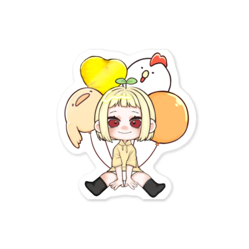 パーティバルーンぴよこちゃん。 Sticker