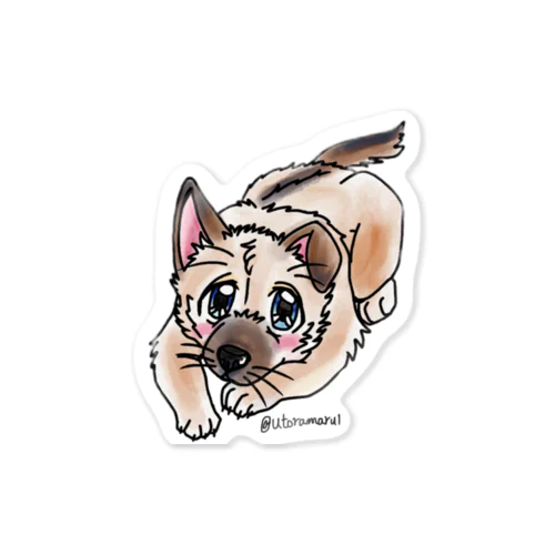 泥棒フェイスの子犬 Sticker