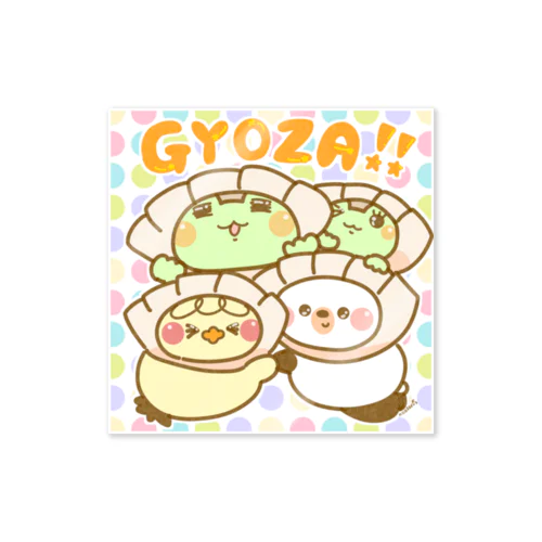 むぎゅまるズ 餃子着ぐるみ Sticker