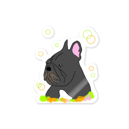 フレンチブルドッグ癒し犬 Sticker