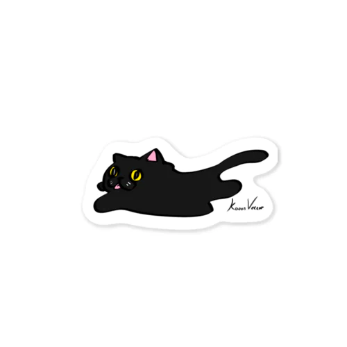 溶けかけの黒猫 Sticker