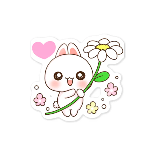 らぶうさ　フラワー♡ Sticker