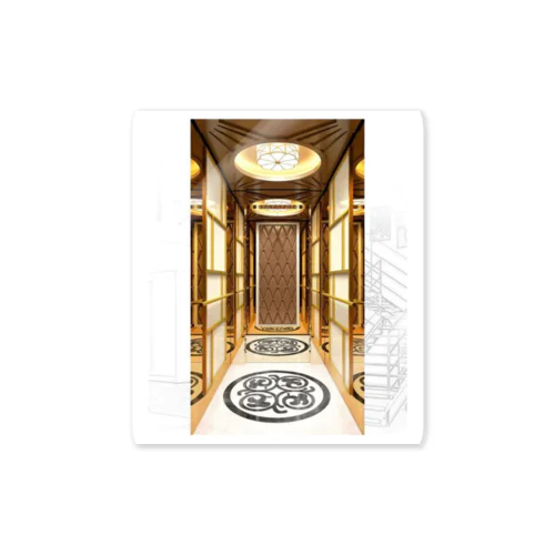 Pane Luxury Lift Cabin Decoration Sticker