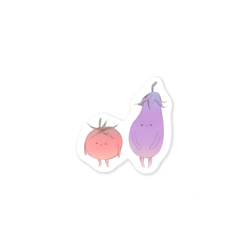 ナスとトマト Sticker