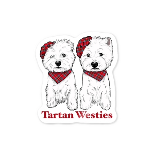 Tartan Westies  Sticker