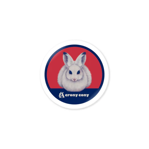 Round Rabbit マルマルウサギ Small Sticker