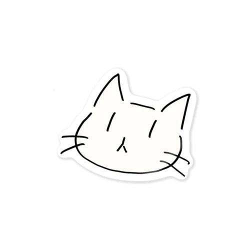NEKO（ねこ・顔のみ・白猫） Sticker