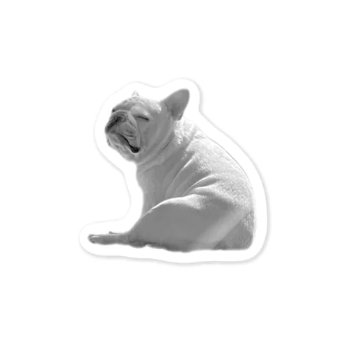 座り犬(切抜き) Sticker