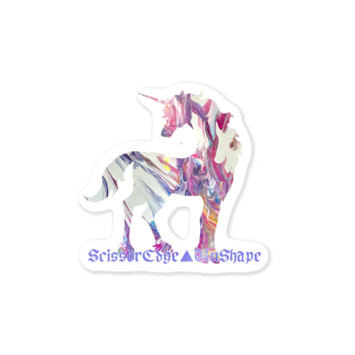 ScissorEdge▲UnShape ×  夜想幻夢　-Dazzling Unicorn- Sticker