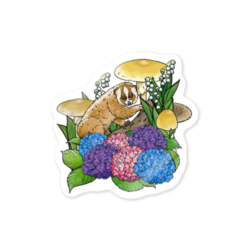 有毒動植綵絵スローロリス Sticker