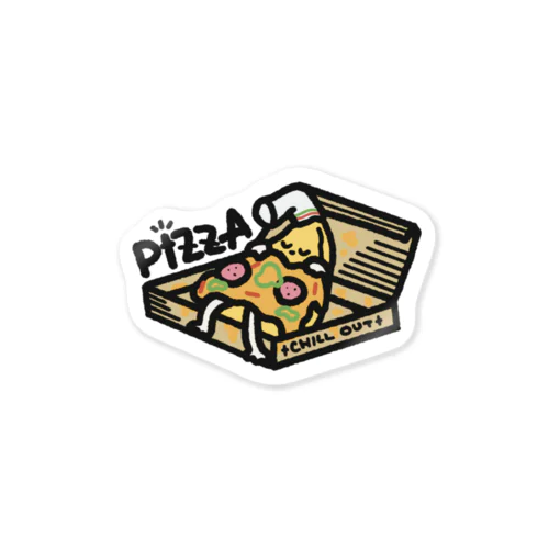 Sleeping PIZZZZZZA!! Sticker