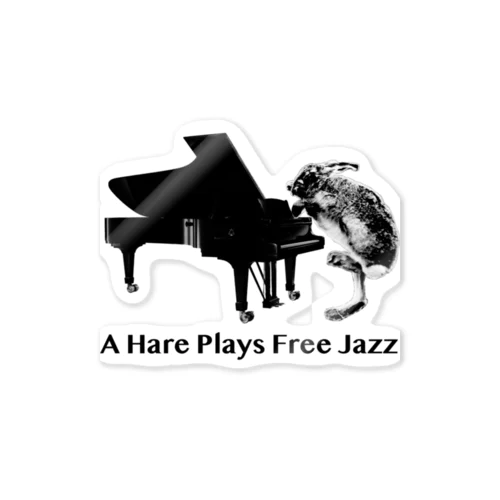 A Hare Plays Free Jazz Sticker