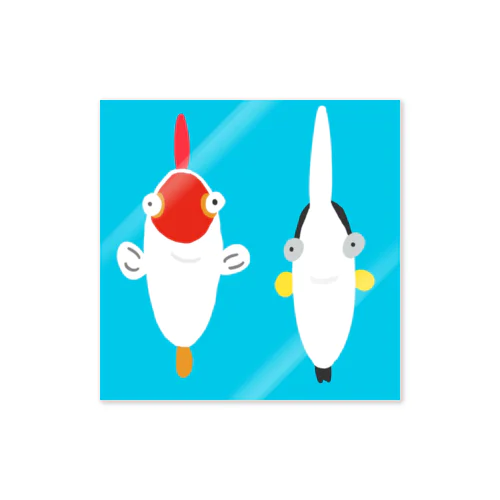 ギョっとして魚(白い魚チーム) Sticker