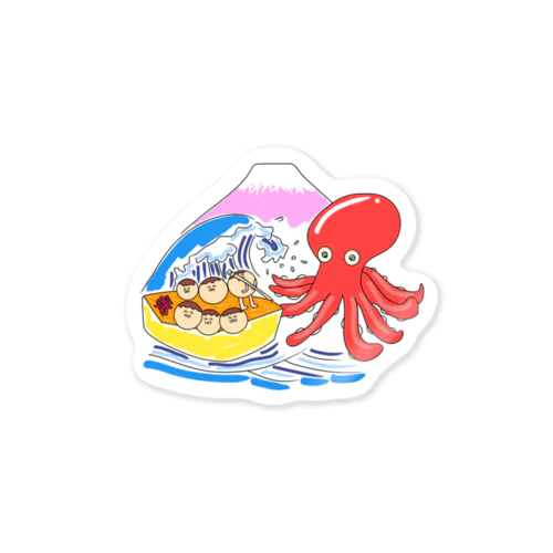 タコ焼きVSタコ Sticker