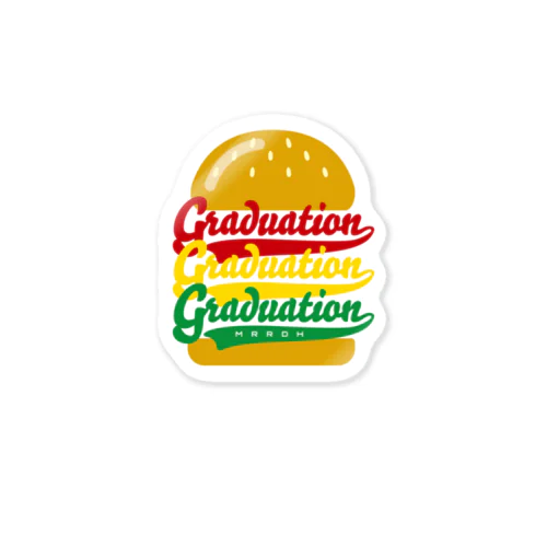 graduation burger Sticker