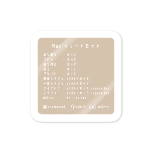 Mac ショートカットステッカー Sticker