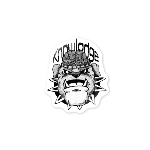 bulldog × knowledge item Sticker