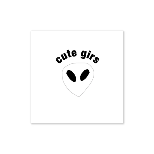 👽cute girl👽 ステッカー