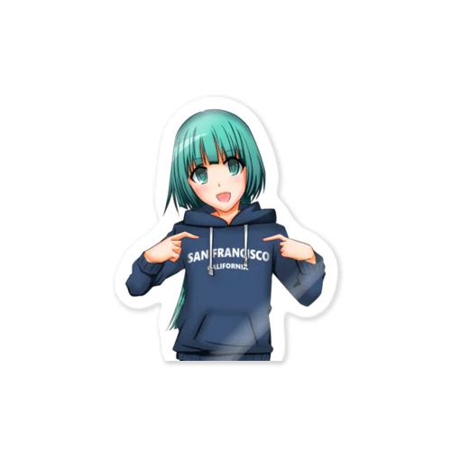 パーカーを自慢するノヤちゃん Sticker