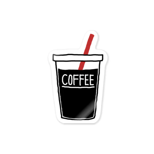 ICE COFFEE(red) Sticker