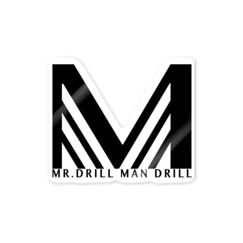 Mr.Drill Man Drill ロゴ Sticker