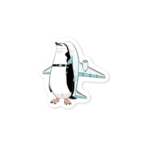 騒音のない世界のペンギンステッカー Sticker