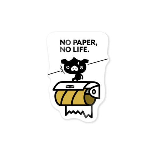 octon NO PAPER, NO LIFE. #basic ステッカー