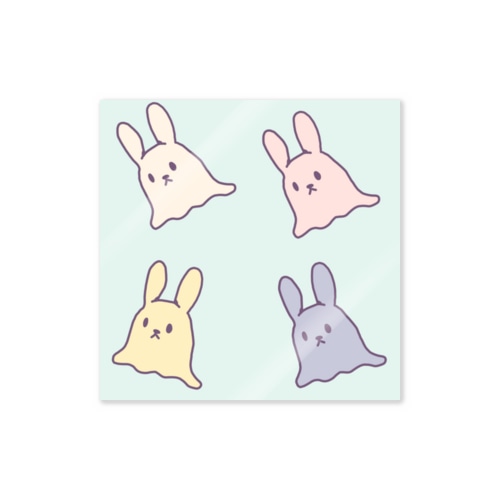 おばけうさぎからふる Sticker