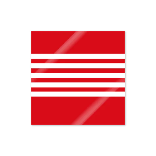 例のボーダー（赤）  Sticker